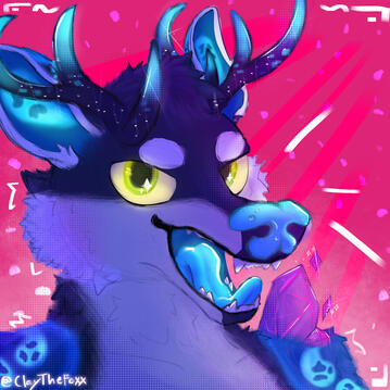 Headshot of Ender for @space_mutt on Artfight